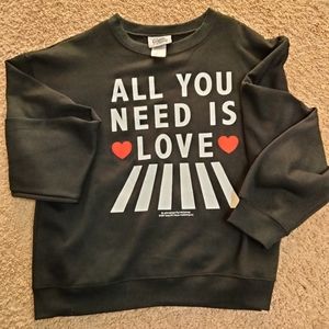 All you need is love black sweatshirt